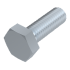 DIN 933, hexagon head bolt, Stahl 12.9 verzinkt, M16x50